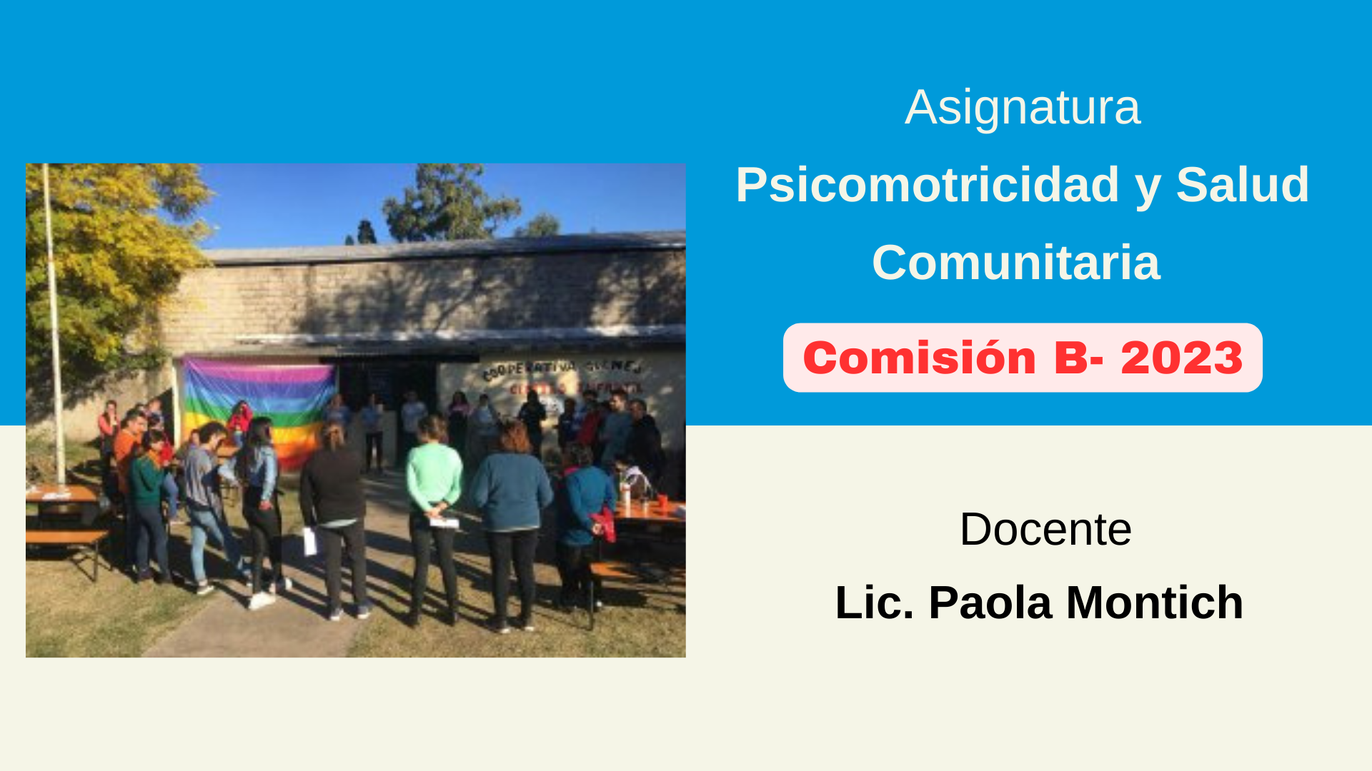 Psicomotricidad Y Salud Comunitaria - COM B - Cohorte 2023 - SFE - LPM ...